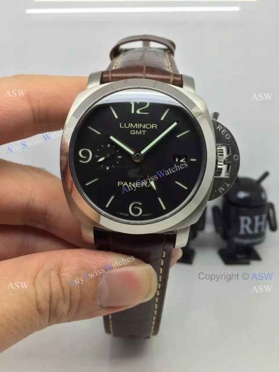 Swiss Copy Panerai Luminor Gmt Watch Stainless Steeel Case